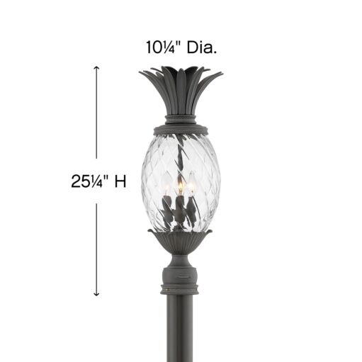 Plantation 2121MB - Extra Large Post or Pier Mount Lantern - Black