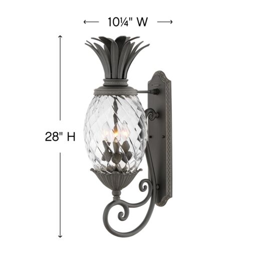 Plantation 2124MB - Large Wall Mount Lantern - Black