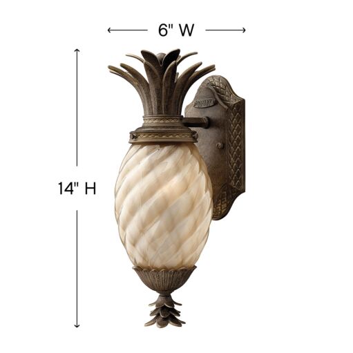 Plantation 2126PZ - Extra Small Wall Mount Lantern - Bronze