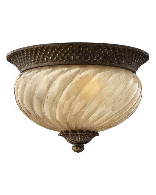 Plantation 2128PZ - Large Flush Mount - Bronze