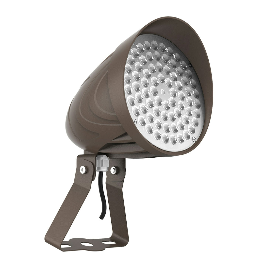 Bullet Flood Lights: Magna-Line 3-CCT & 3-Power Select with Photocell 25W/20W/15W - Bronze