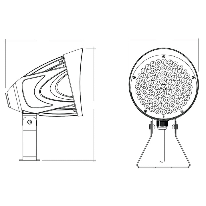 Bullet Flood Lights: Magna-Line 3-CCT & 3-Power Select with Photocell 25W/20W/15W - Bronze