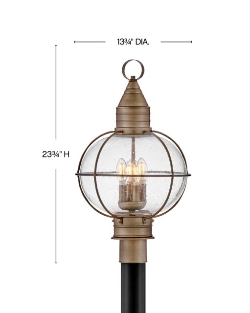 Cape Cod 2201BU - Large Post Top or Pier Mount Lantern - Bronze