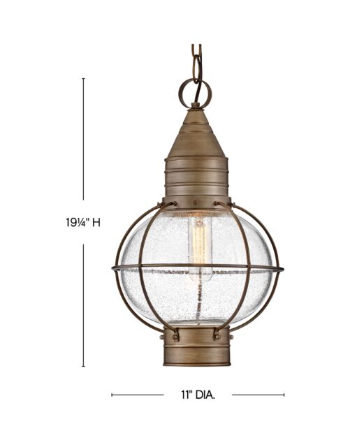 Cape Cod 2202BU - Medium Hanging Lantern - Bronze