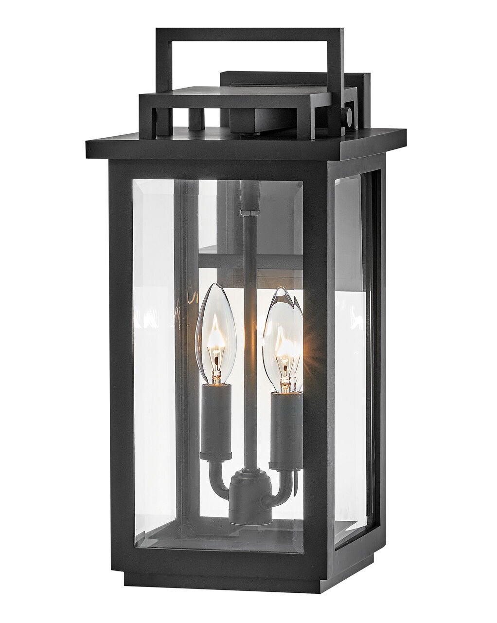 Winthorpe 22110BK - Medium Wall Mount Lantern - Black