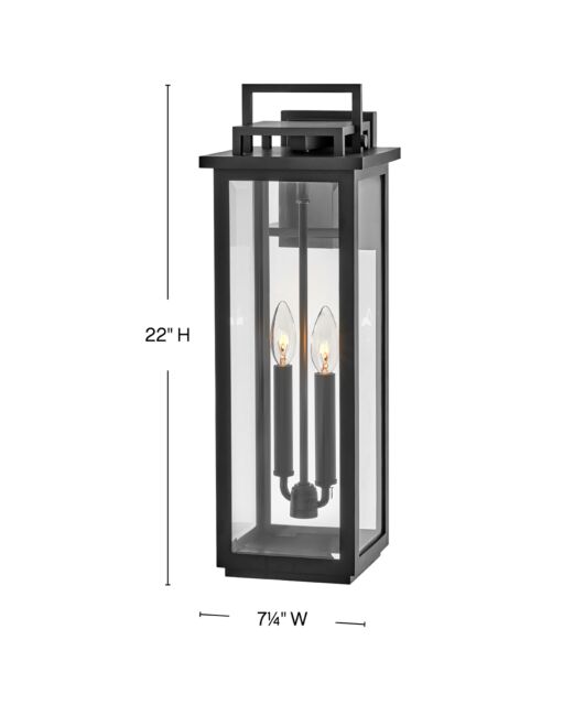 Winthorpe 22114BK - Large Wall Mount Lantern - Black