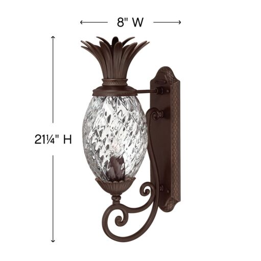 Plantation 2220CB - Large Wall Mount Lantern - Copper