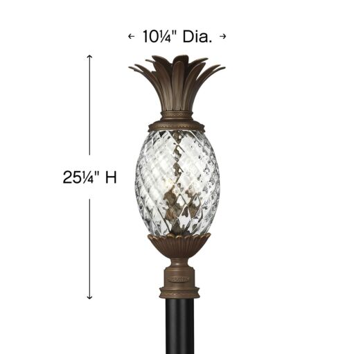 Plantation 2221CB - Medium Post or Pier Mount Lantern - Bronze