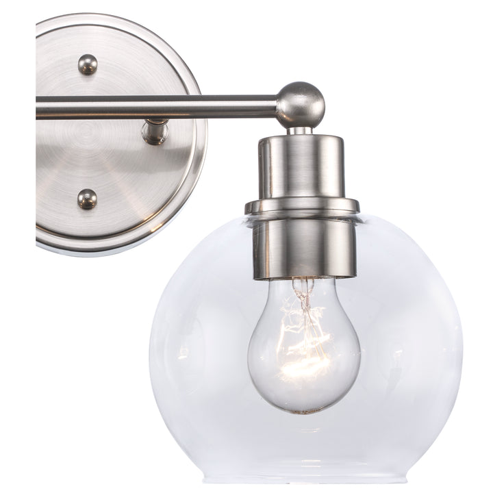 Grand 2 - Light Dimmable Vanity  Bailey Cl - Brushed Nickel