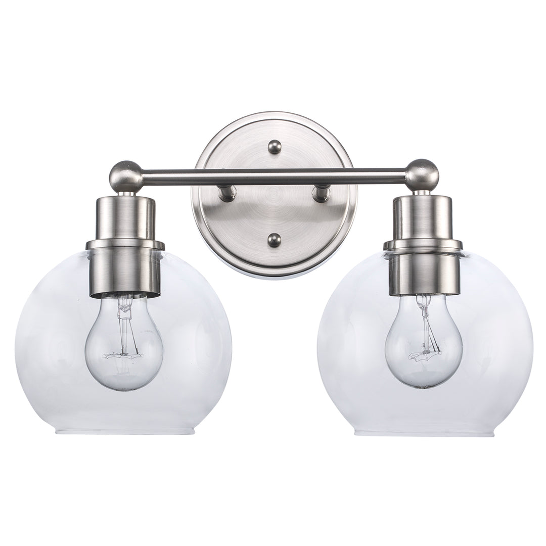 Grand 2 - Light Dimmable Vanity  Bailey Cl - Brushed Nickel