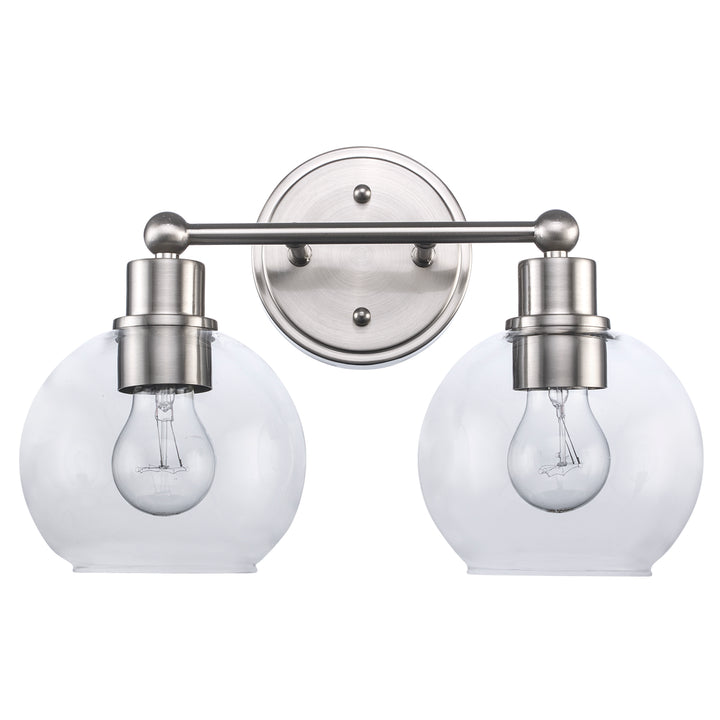 Grand 2 - Light Dimmable Vanity  Bailey Cl - Brushed Nickel