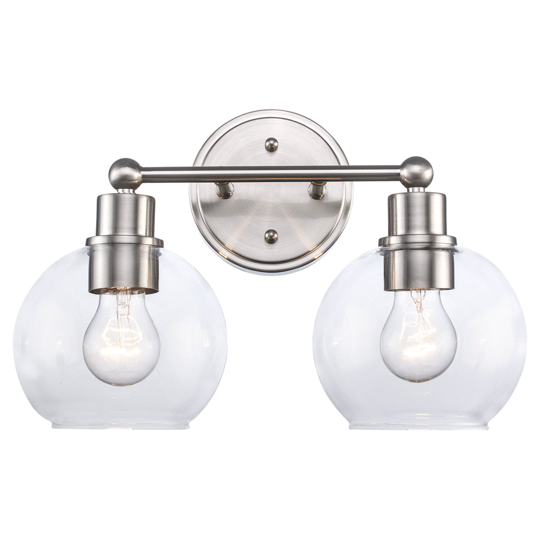 Grand 2 - Light Dimmable Vanity  Bailey Cl - Brushed Nickel