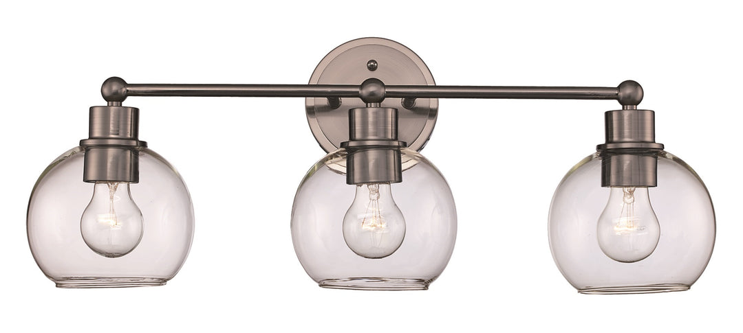 Grand 3 - Light Dimmable Vanity Bailey Ch - Brushed Nickel