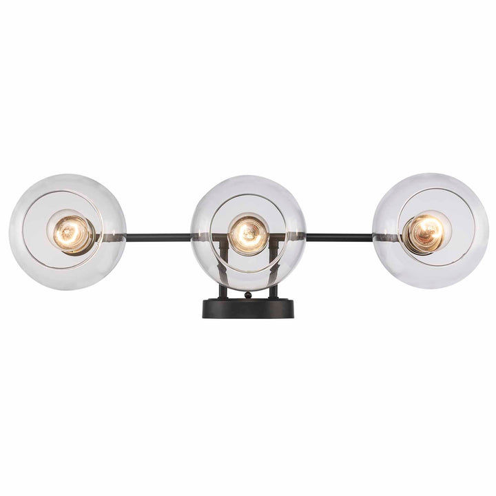 Grand 3 - Light Dimmable Vanity Bailey Ch - Antique Gold / Black