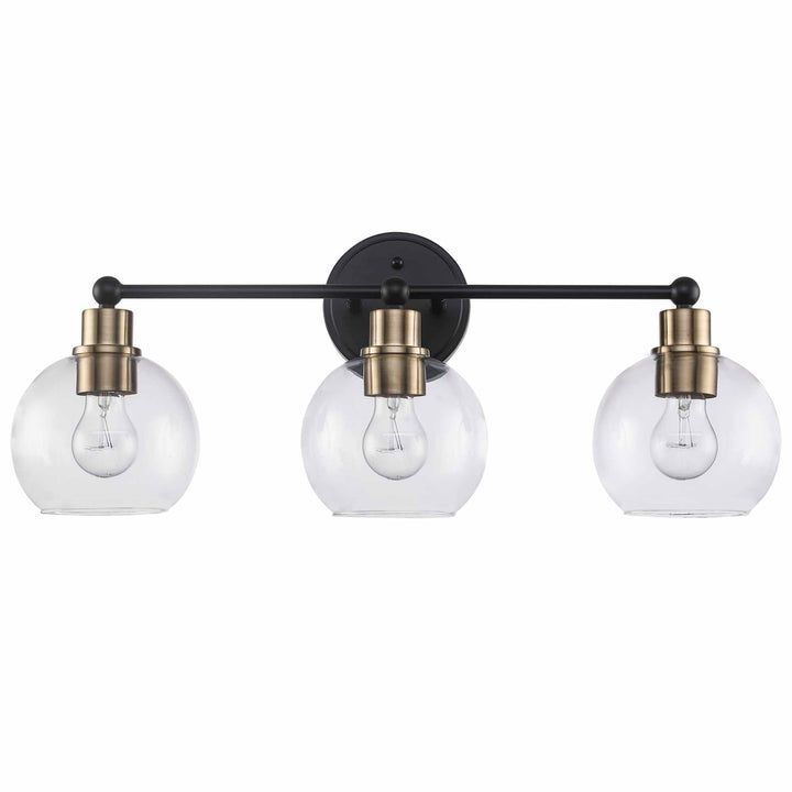 Grand 3 - Light Dimmable Vanity Bailey Ch - Antique Gold / Black