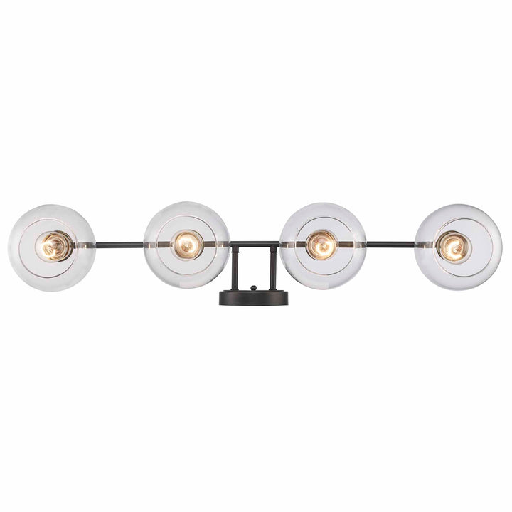 Grand 3 - Light Dimmable Vanity Bailey Cl - Antique Gold / Black