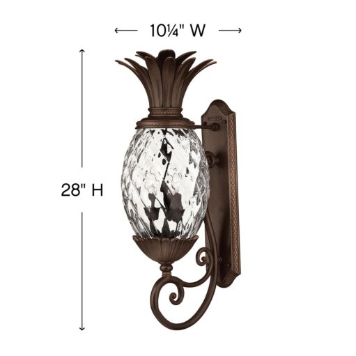 Plantation 2224CB - Large Wall Mount Lantern - Copper