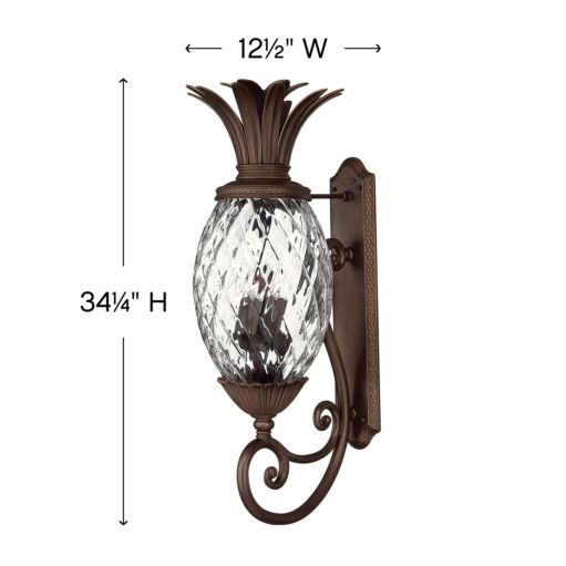 Plantation 2225CB - Large Wall Mount Lantern - Copper