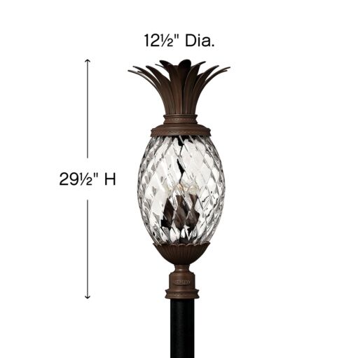 Plantation 2227CB - Extra Large Post or Pier Mount Lantern - Copper