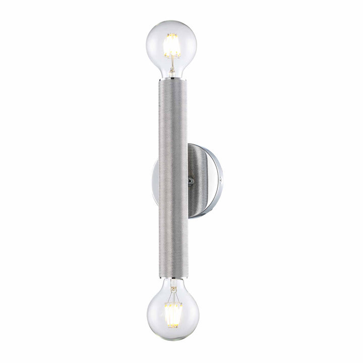 2-Light Bare Bulb Indoor Wall Sconce Industrial - Polished Chrome