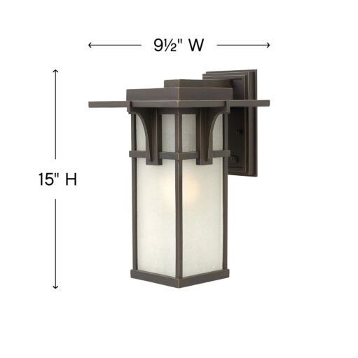 Manhattan 2234OZ - Medium Wall Mount Lantern - Oil Rubbed Bronze