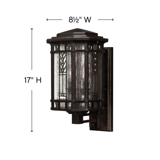 Tahoe 2240RB - Small Wall Mount Lantern - Bronze