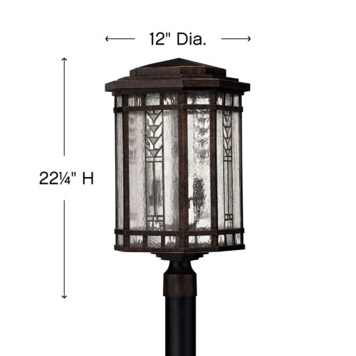 Tahoe 2241RB - Large Post Top or Pier Mount Lantern - Bronze