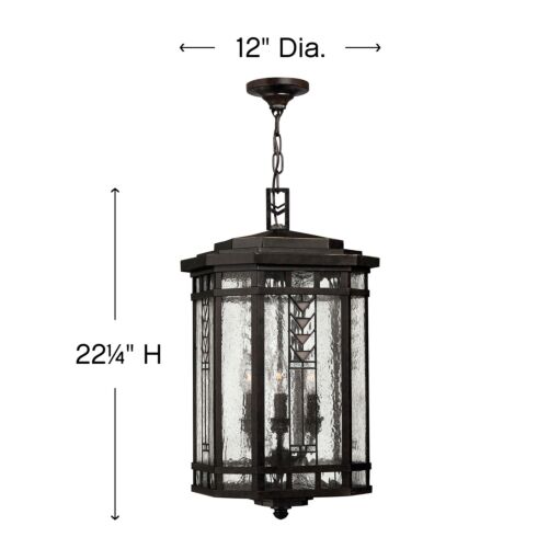 Tahoe 2242RB - Large Hanging Lantern - Bronze