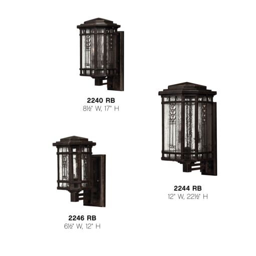 Tahoe 2244RB - Large Wall Mount Lantern - Bronze