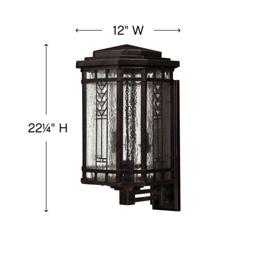 Tahoe 2244RB - Large Wall Mount Lantern - Bronze