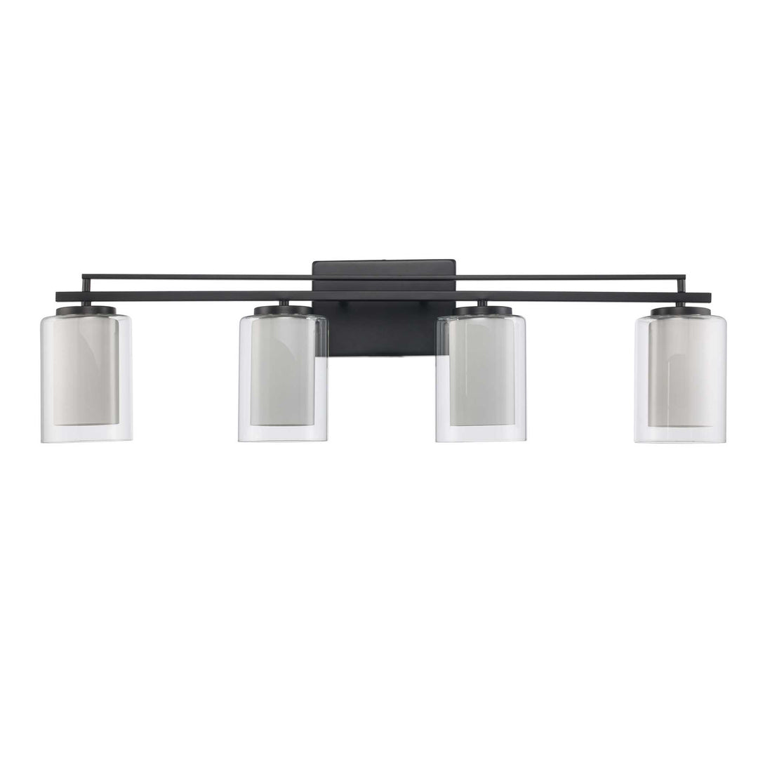 4-Light Lisbon Vanity Glass Shade - Black