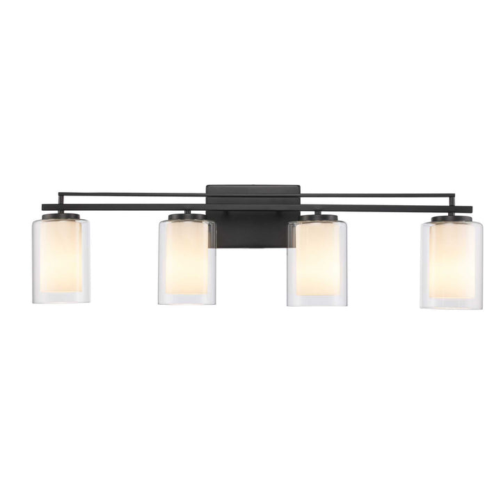 4-Light Lisbon Vanity Glass Shade - Black