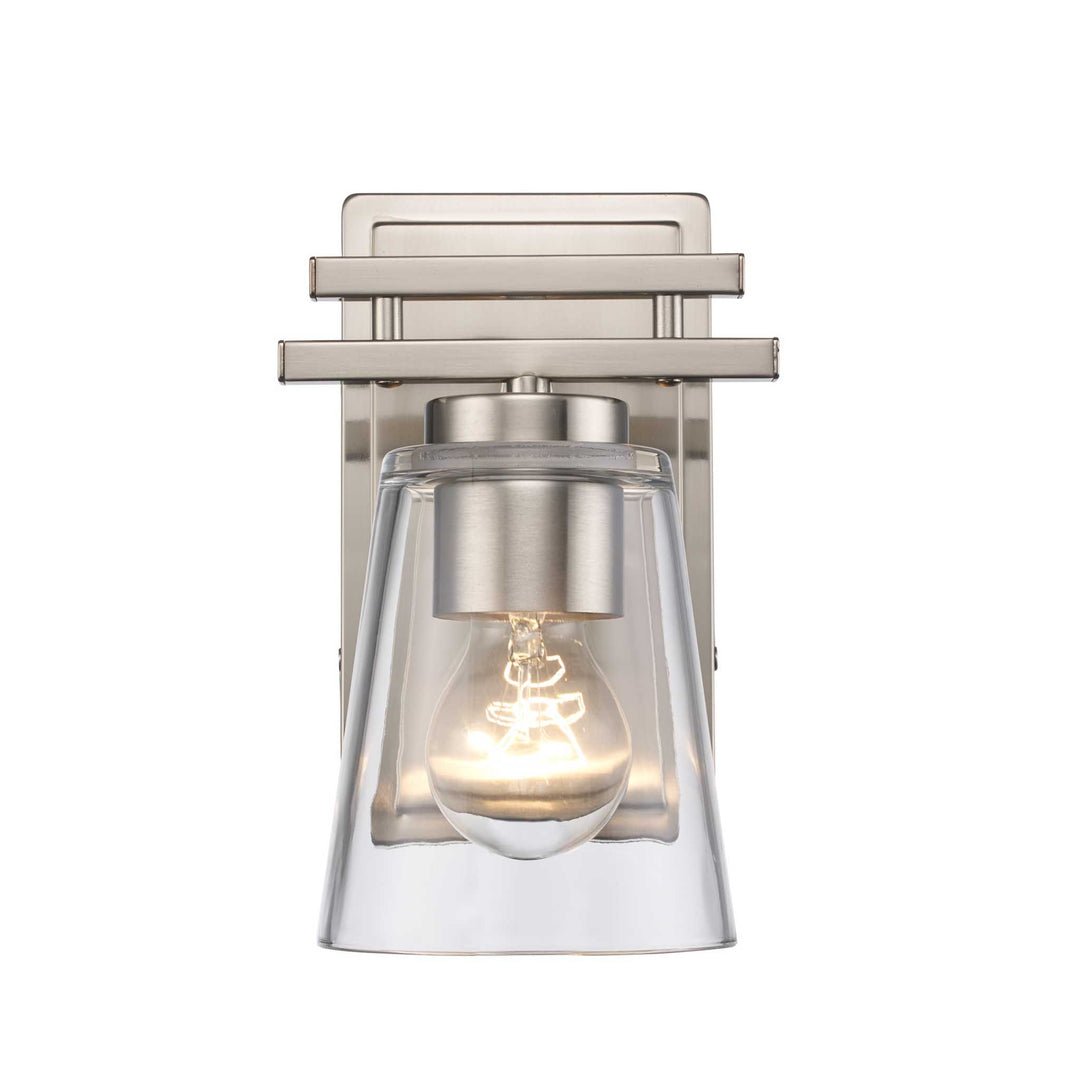 1-Light Iris Wall Sconce Cl Trapered - Brushed Nickel