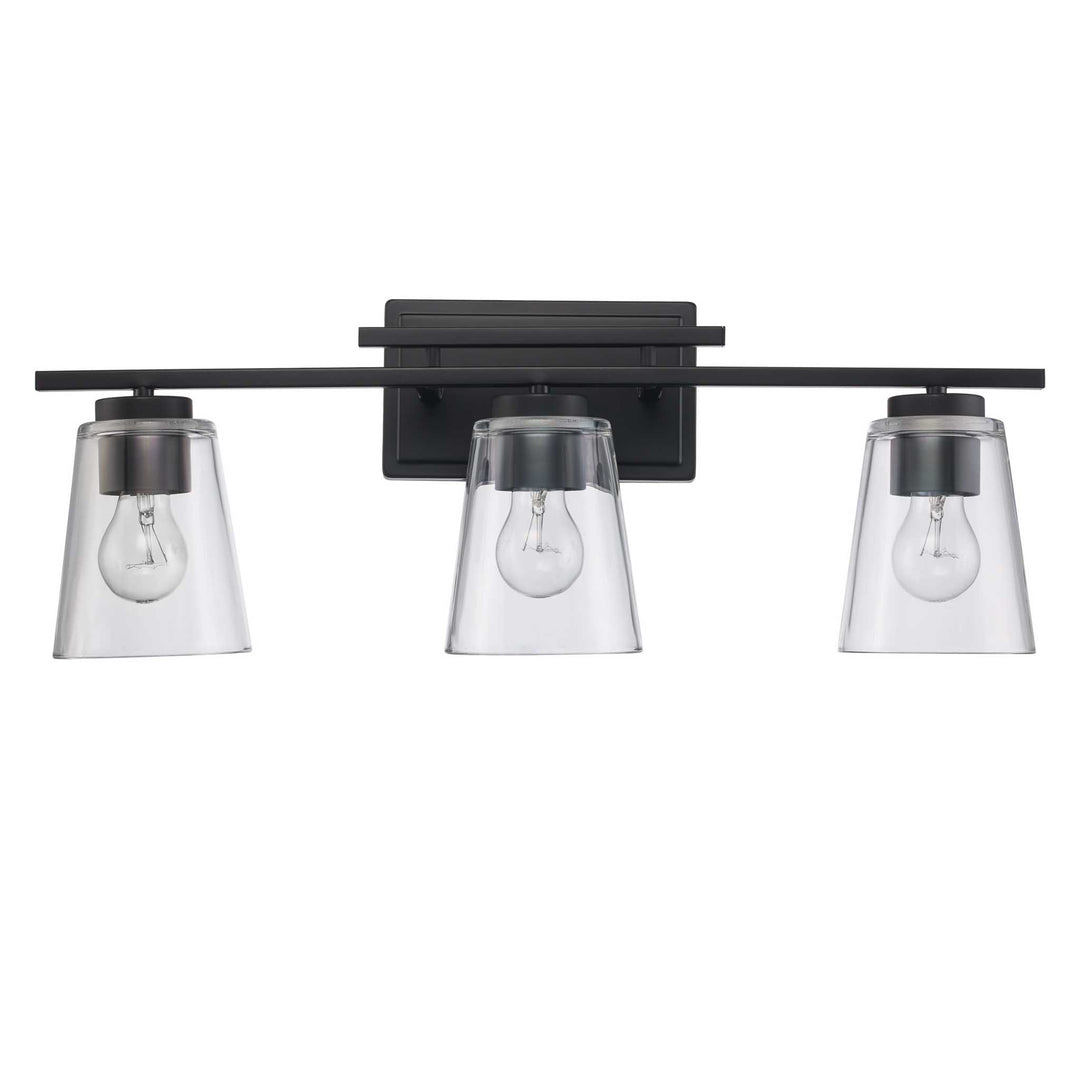 3-Light Iris Wall Vanity Traprerd - Black