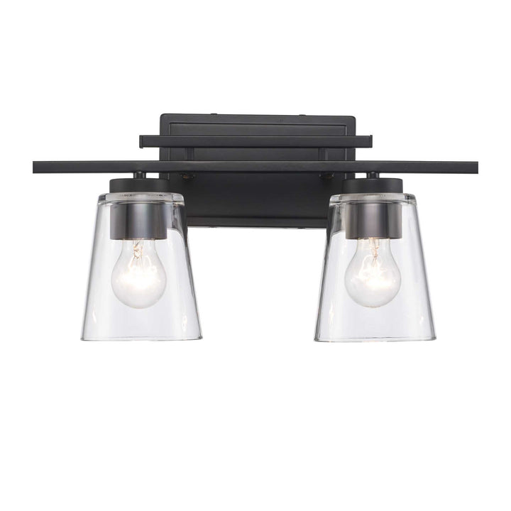 4-Light Iris Wall Vanity Trapered - Black