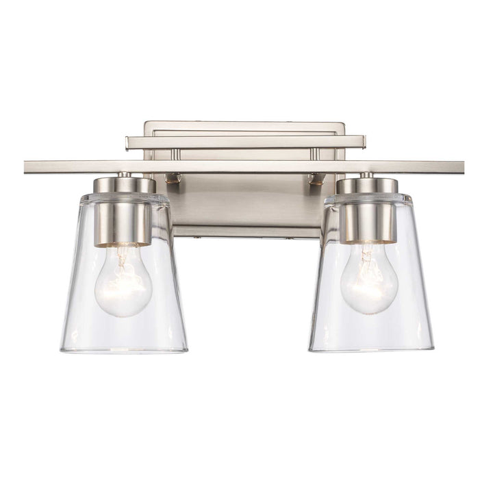 4-Light Iris Wall Vanity Trapered - Brushed Nickel