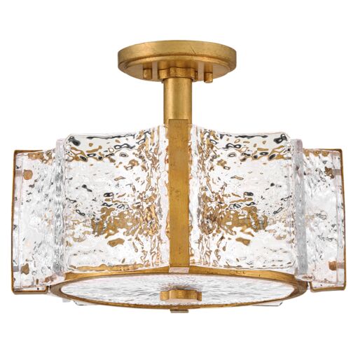 Florian FR41601DA  Medium Semi-Flush Mount - Bronze