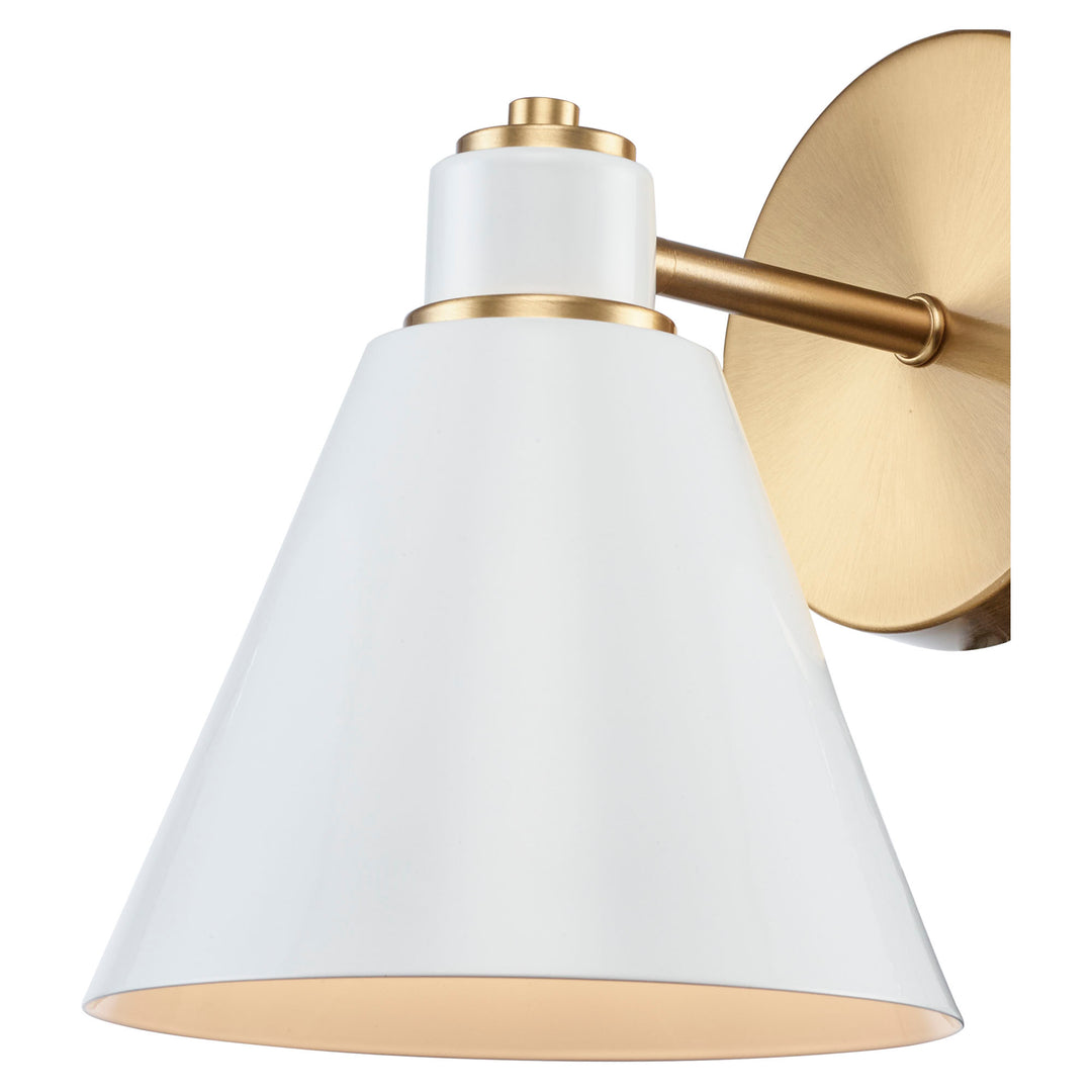ForgeLume 1 - Light Dimmable Wall Sconce Light Metalshades - Antique Gold / Black,Interior Wall Sconces & Vanity