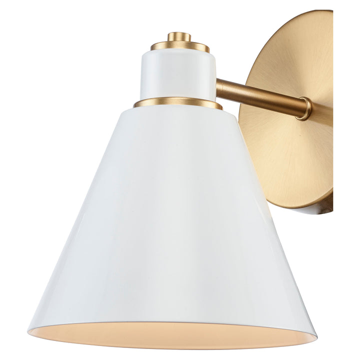 ForgeLume 1 - Light Dimmable Wall Sconce Light Metalshades - Antique Gold / Black,Interior Wall Sconces & Vanity