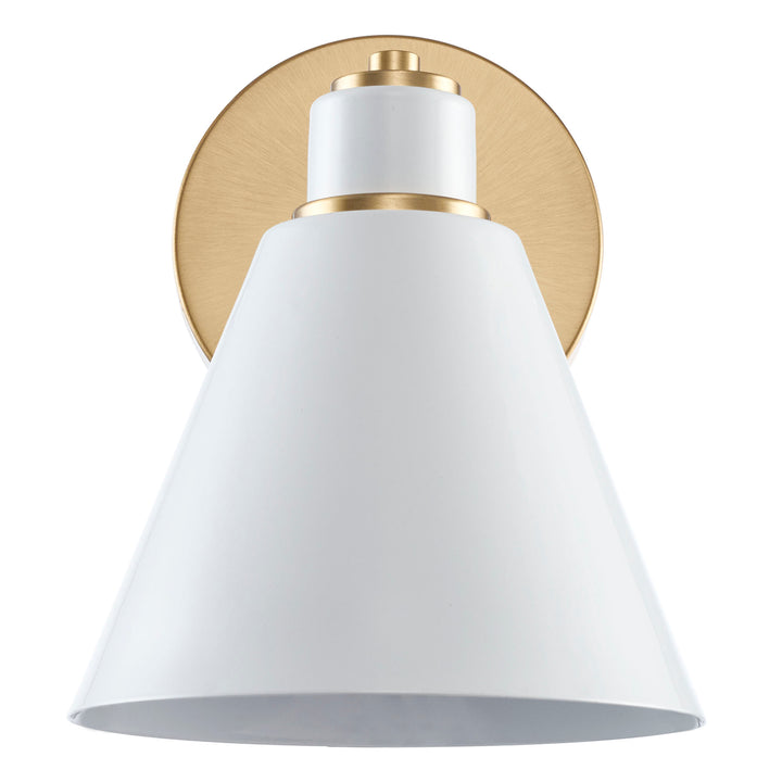 ForgeLume 1 - Light Dimmable Wall Sconce Light Metalshades - Antique Gold / Black,Interior Wall Sconces & Vanity