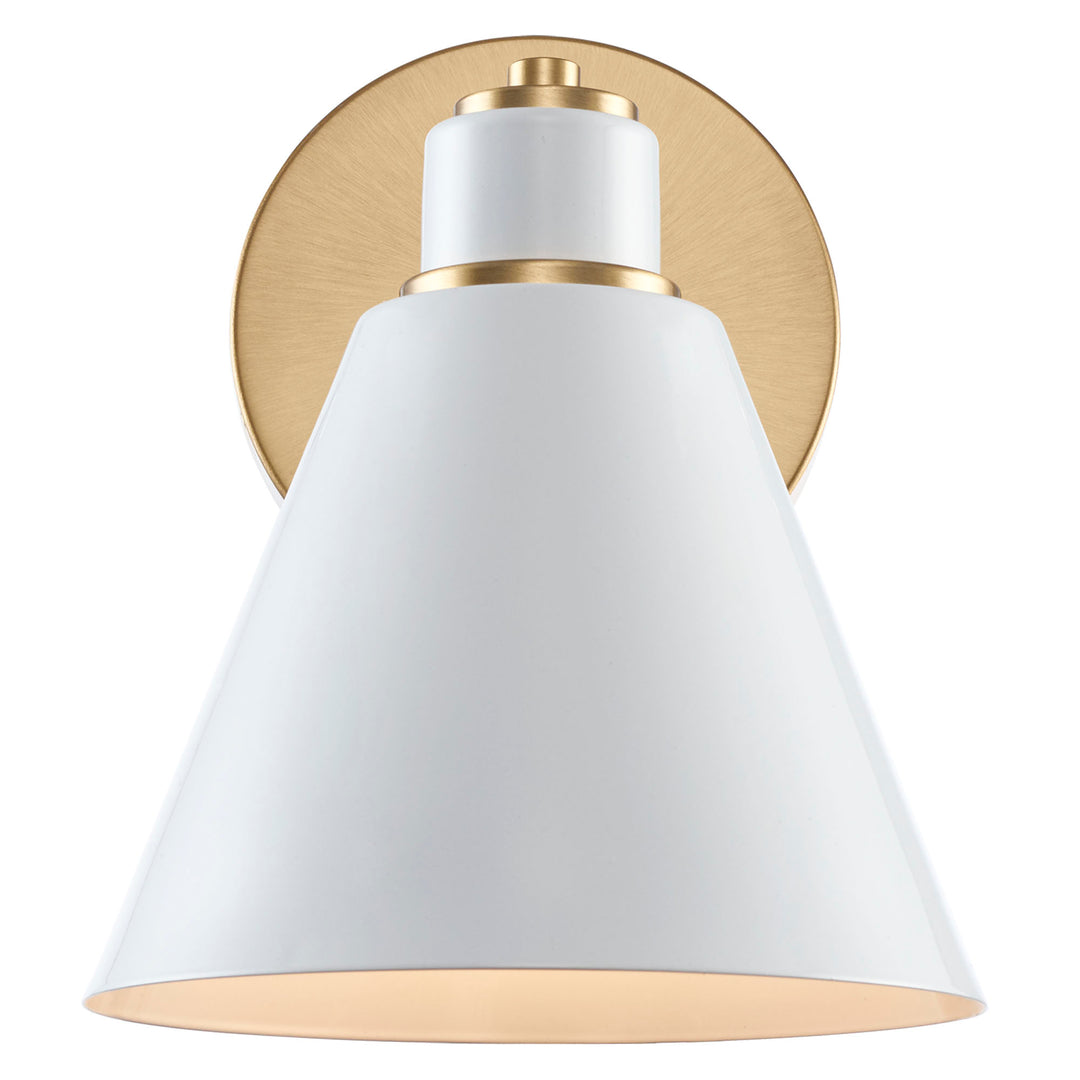 ForgeLume 1 - Light Dimmable Wall Sconce Light Metalshades - Antique Gold / Black,Interior Wall Sconces & Vanity