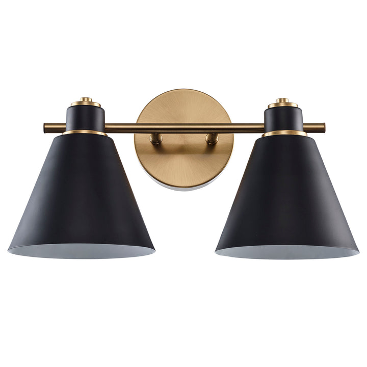 ForgeLume 2 - Light Dimmable Vanity Light Metalshades - Antique Gold /Black(Copy),Interior Wall Sconces & Vanity