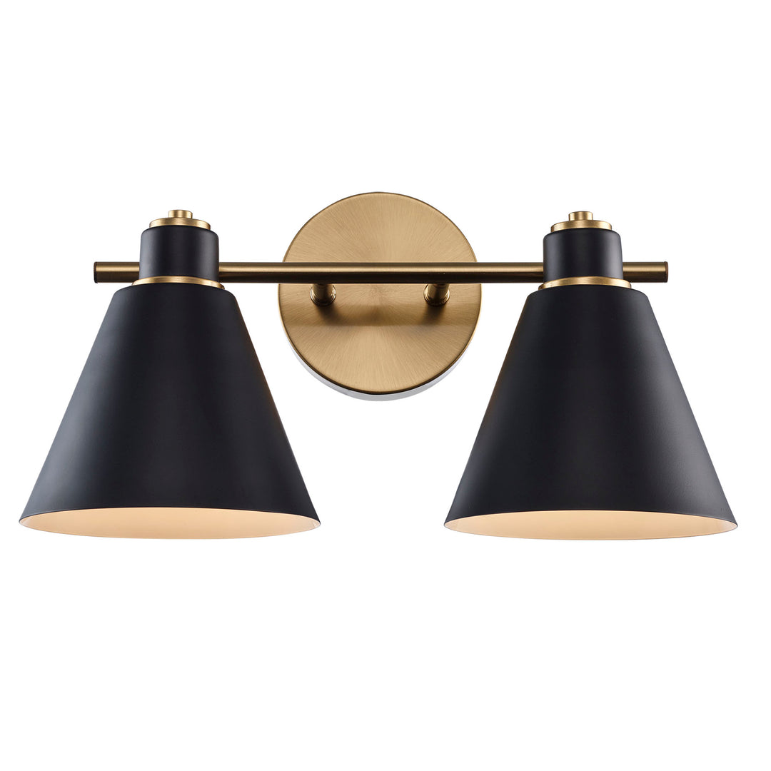 ForgeLume 2 - Light Dimmable Vanity Light Metalshades - Antique Gold /Black(Copy),Interior Wall Sconces & Vanity