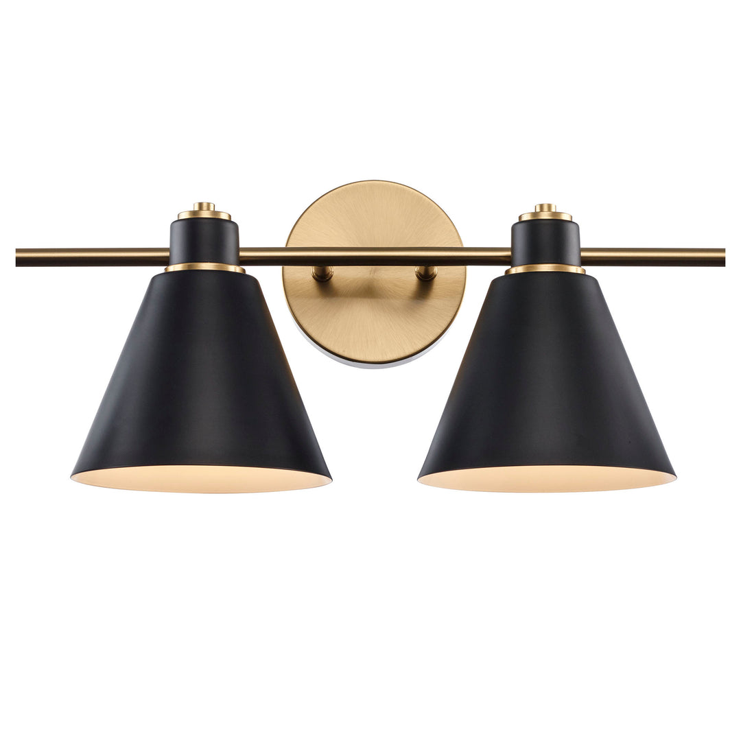 ForgeLume 4 - Light Dimmable Vanity Light Metal Shades -Antique Gold / Black,Interior Wall Sconces & Vanity