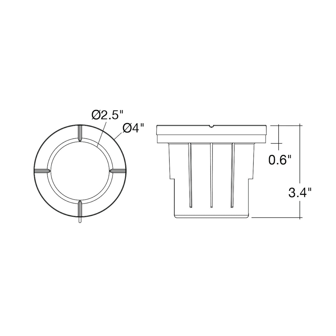 In-Ground Light - Flat Open Lens, RGB+5CCT - Aluminum Black