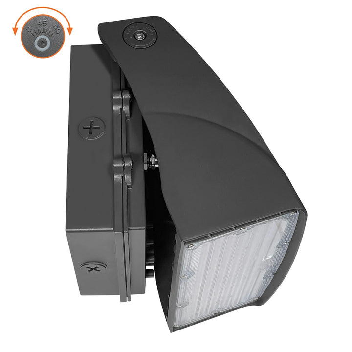 Full Cut Off Wall Packs Adjustable: AFC-Line, 3-CCT & 3-Power Select 80W/70W/60W - Black