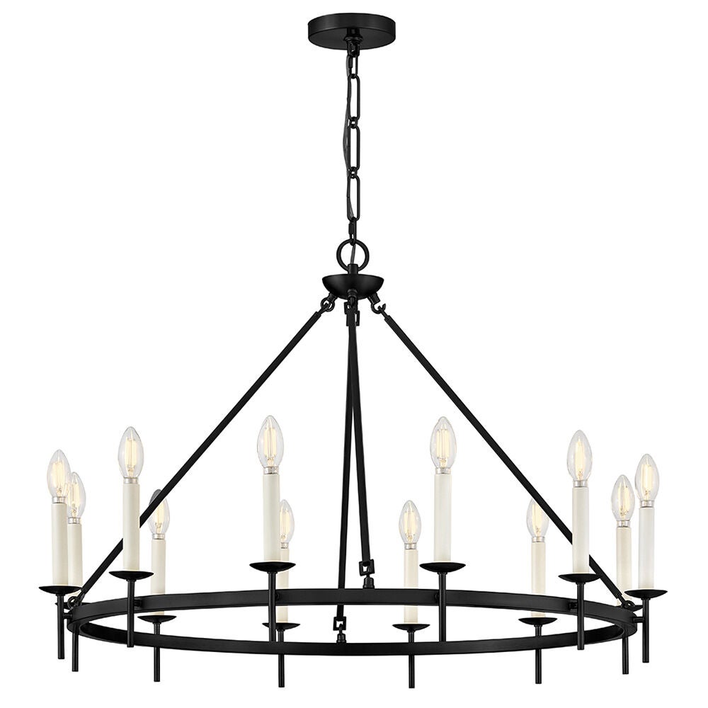 Copley 47476BK  Large Ring Chandelier  - Black