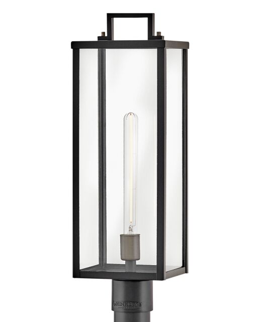 Catalina 23011BK New Large Post Mount Lantern - Black