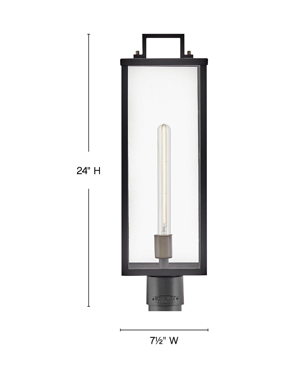 Catalina 23011BK New Large Post Mount Lantern - Black