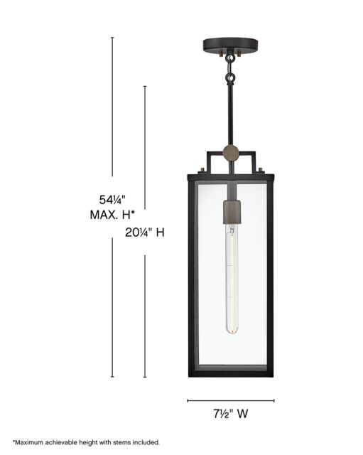 Catalina 23012BK New Medium Hanging Lantern - Black